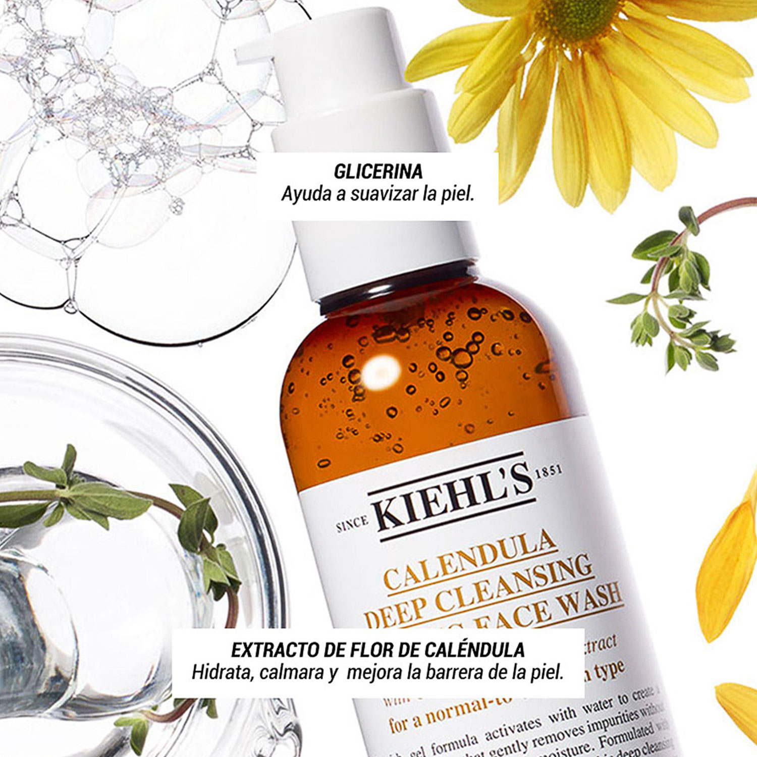 CALENDULA DEEP CLEANSING FOAMING FACE WASH (LIMPIADOR FACIAL CON EXTRACTO DE CALÉNDULA)